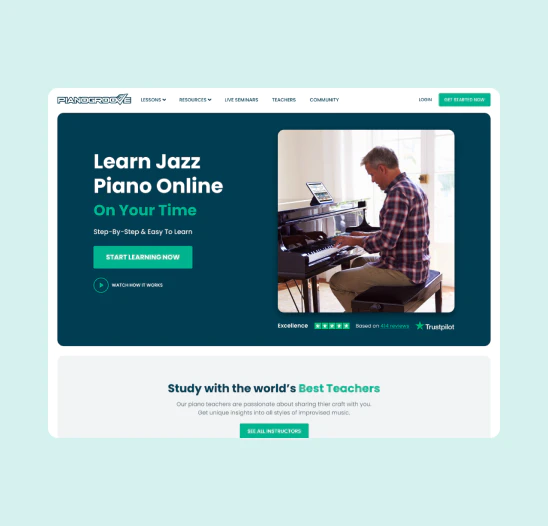 Pianogroove web design